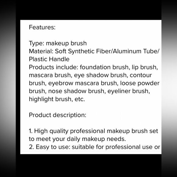 20 piece Make-Up Brush set and Skull Make-Up Bag . I have 1 gold & one black set - Picture 10 of 12